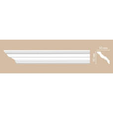 Потолочный плинтус гладкий Decomaster 96117 гибкий (50*50*2400)